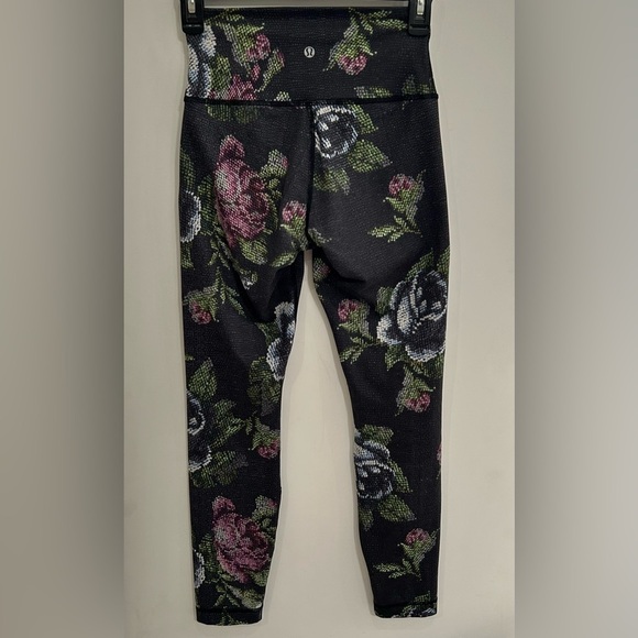 Lululemon High Times Pant Garden Party Smooth Silver Multi Athletic Leggings 4 - Picture 6 of 11